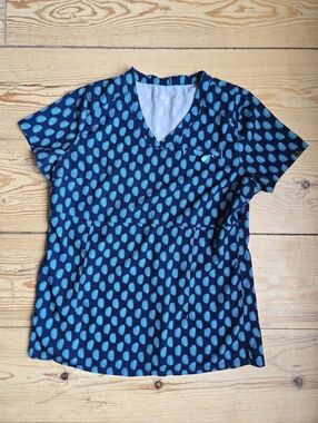 Scrubletics Blue Print Scrub Top Size M